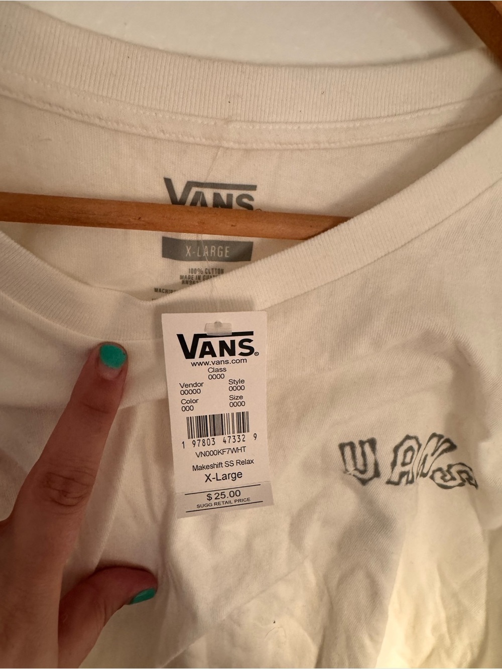 Vans White Short Sleeve Logo Tee